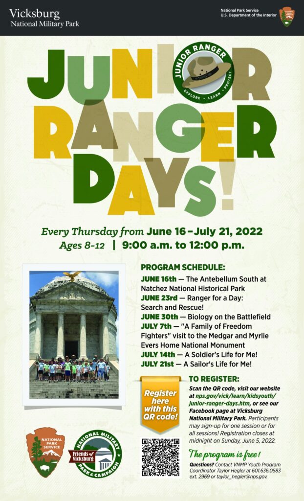 Junior Ranger Days flyer