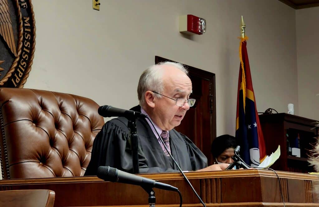 Judge Chaney sentences Talish Butler. Photo by David Day