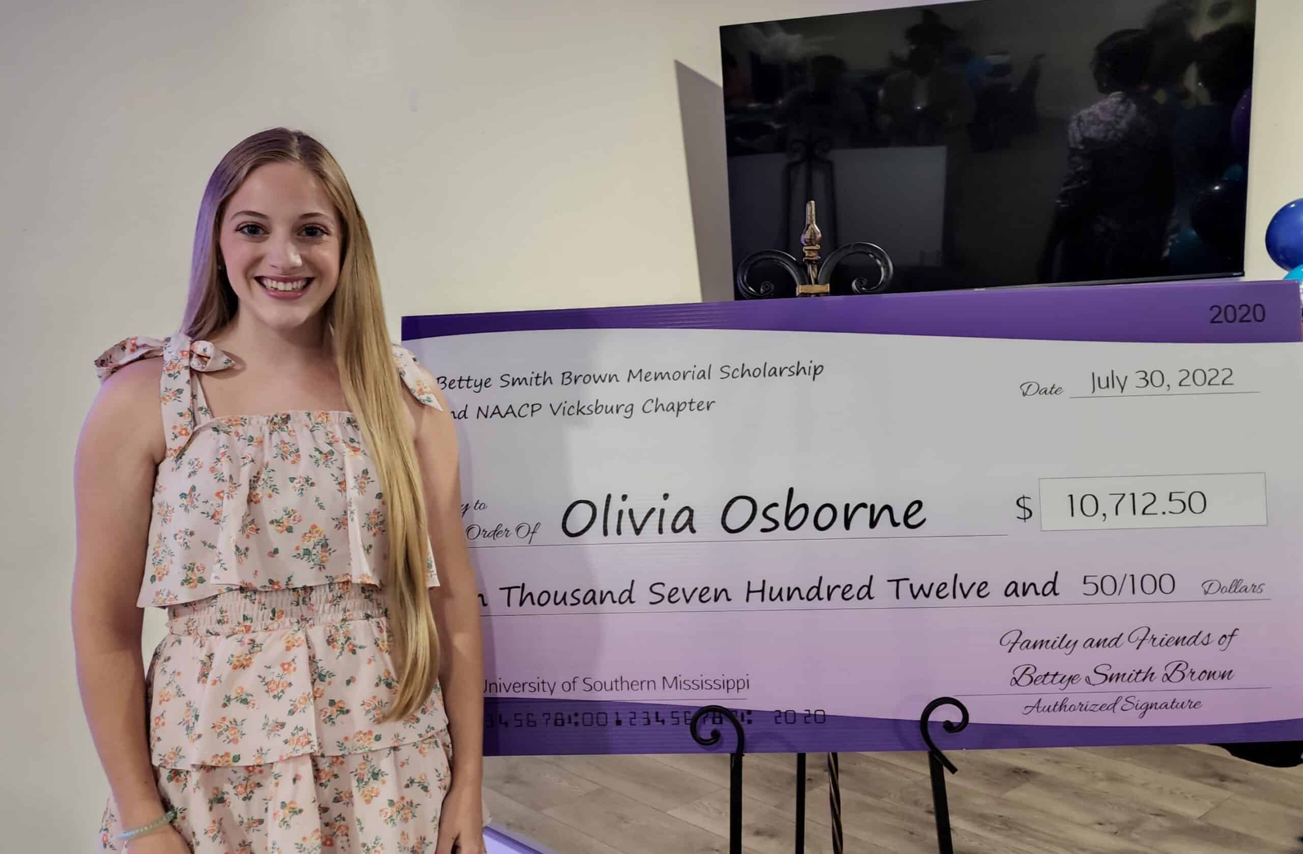 Olivia Osborne scholarship award ceremony