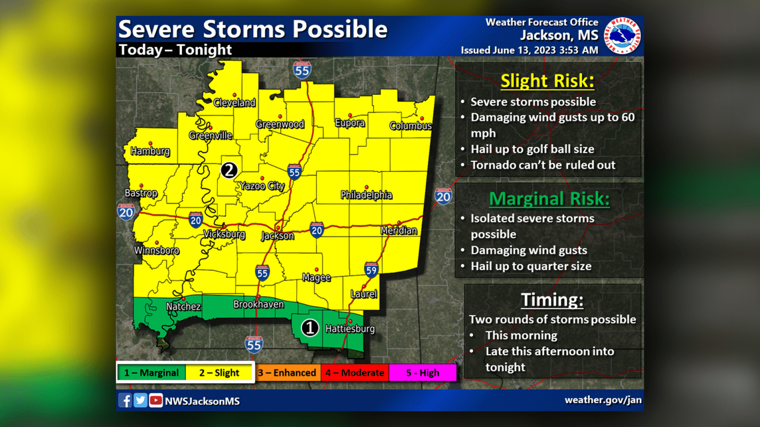 Multiple rounds of storms expected throughout week, heatwave to follow