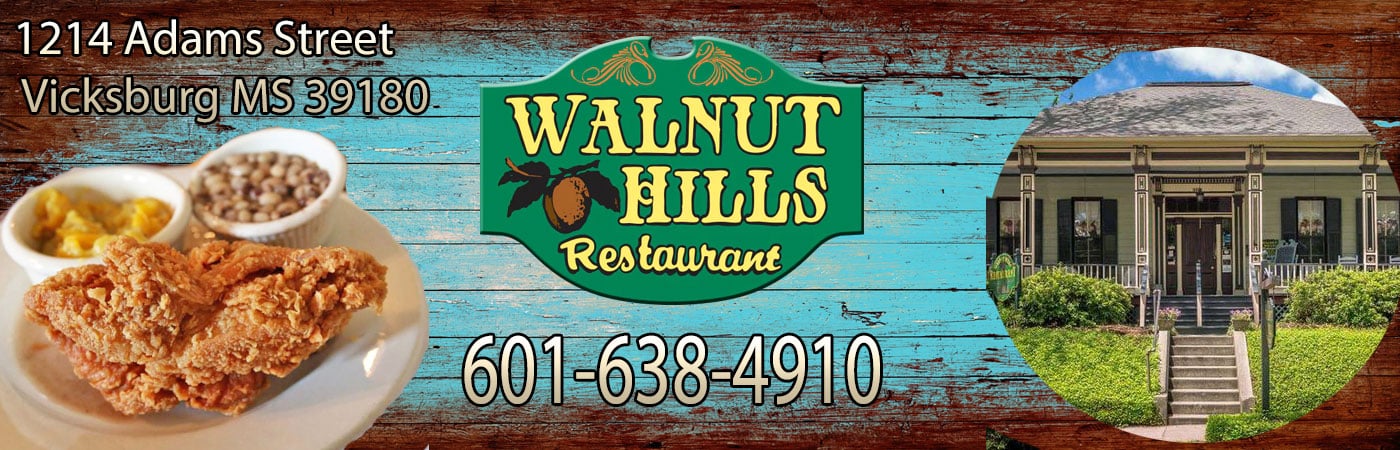 Walnut Hills in Vicksburg MS is some of the finest Southern Dining in the South