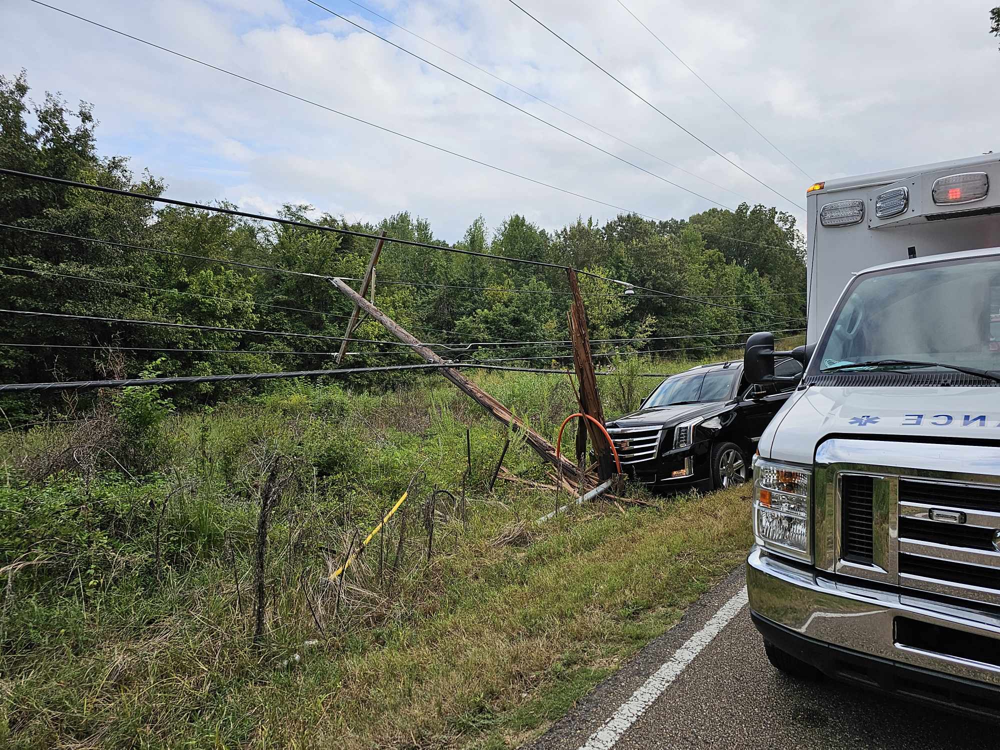 Live wires trap vehicle after collision on Culkin Road Vicksburg