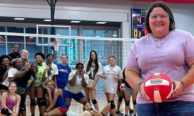 Coach Fisackerly and WC volleyball team