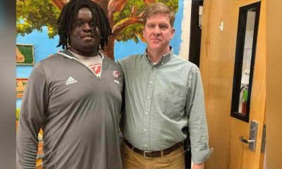 Mason Watts and Bomar Principal Jason Bennett