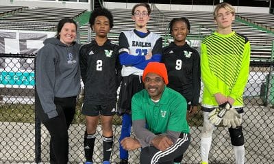 L-R Samantha Bailey, Allan Allen, Joey Courville, Trinity McGloster, Gavin Pugh and Maurice Gilliam in front