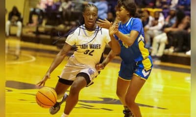 Camara Evans dribbling