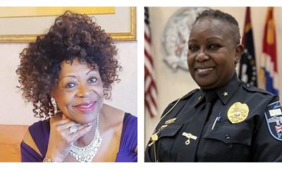 Retired Educator Leola Harris (left) and Chief Cal Green