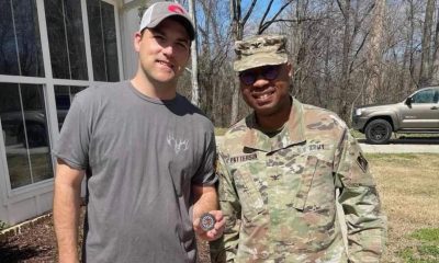 Captain being honored