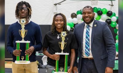 Tyler Henderson, Rodrianna Hall and AD James Lewis: Photo by Ced Tillman