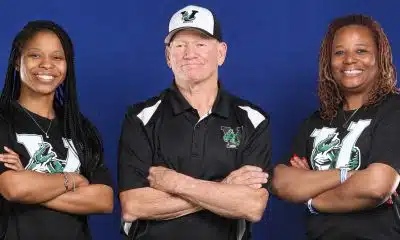 L-R Head Coach Briana Knox, Assistant Coaches Hugh Guest and Tracey Brown: Photo by Alvin Coleman