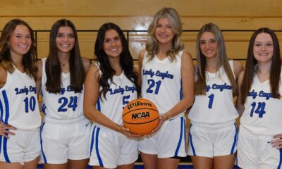 L-R Mia Abdo, Kendall Smith, Marley Bufkin, Sophie Masterson, Audrey Carraway and Lexi Whittington