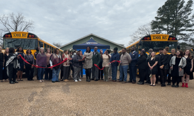 EV Bus ribbon cutting