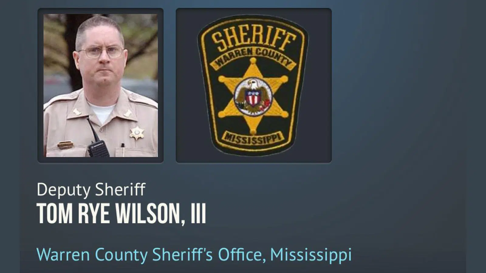 Deputy Sheriff Tom Rye Wilson EOW May 17 2009