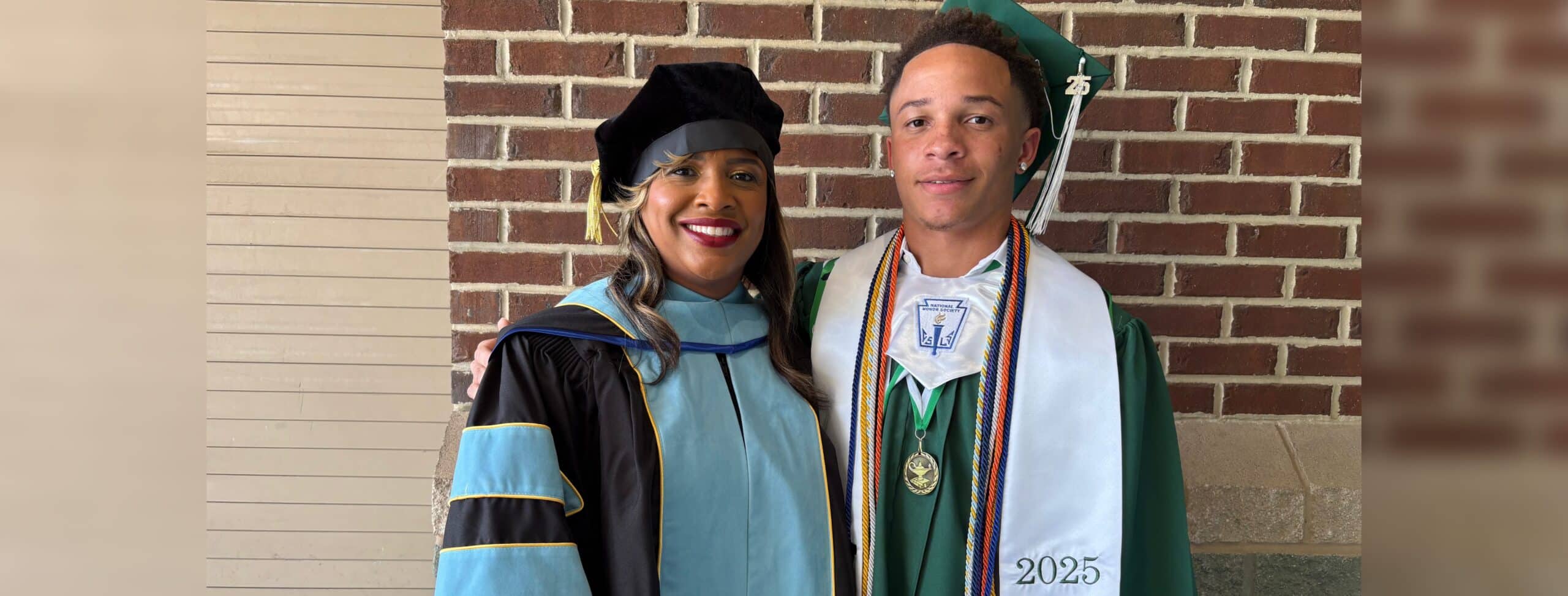 L-R Dr. LaToya Sims-Allen and her son Mincer Minor IV