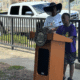 James Johnson Jr. speaks at yesterday's Stop the Violence rally (Don Hill Vicksburg Daily News)