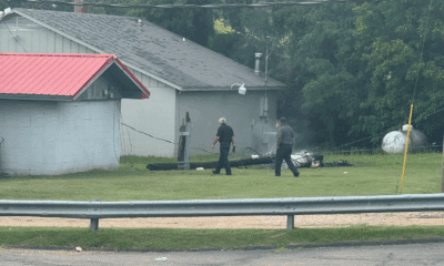 Utility pole fire quickly contained on Maxwell Drive