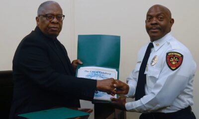 Mayor George Flaggs Jr. and Chief Derrick Stamps: Photo by VTV