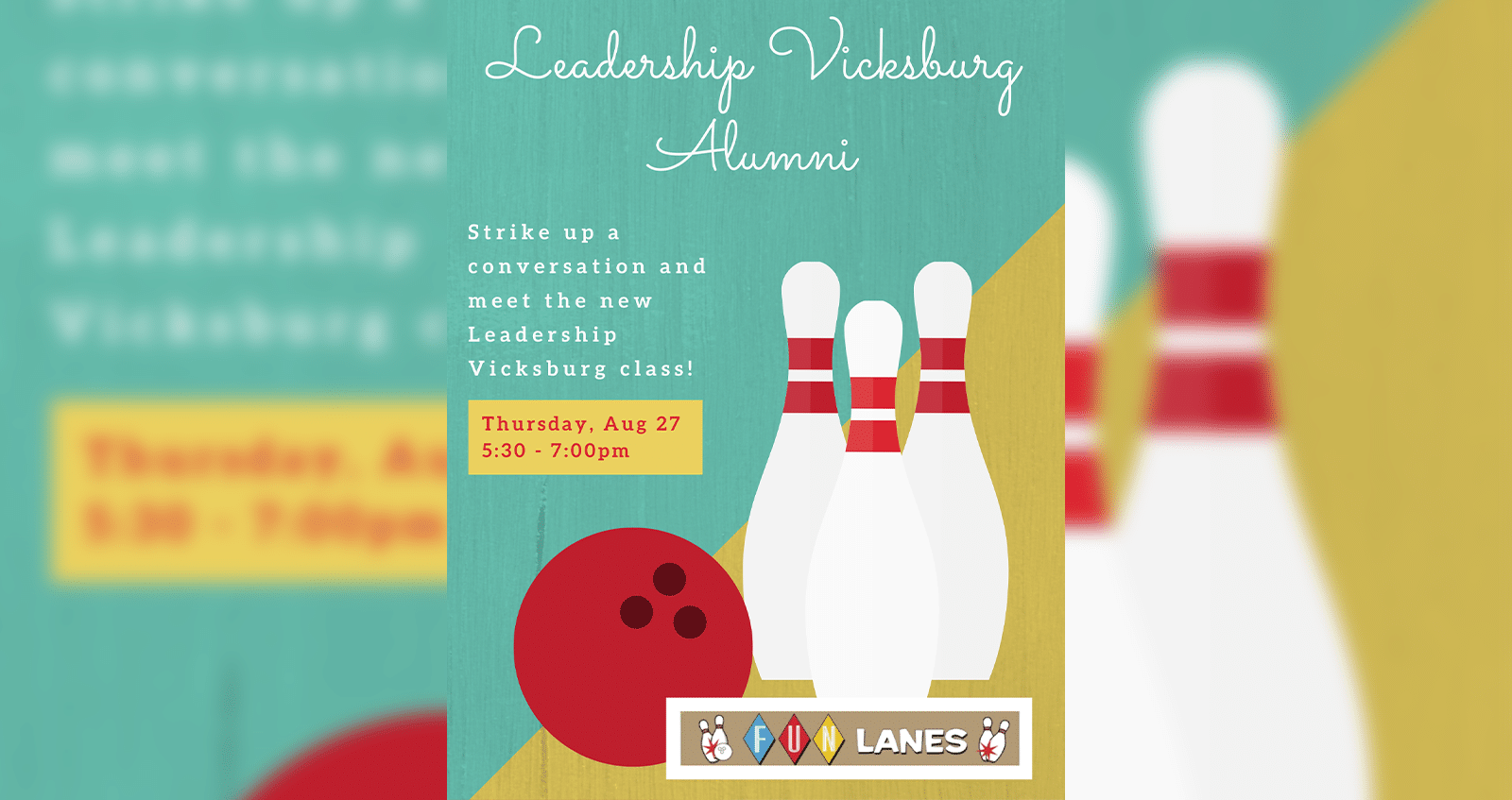 Leadership Vicksburg Alumni Bowling meet greet with new class