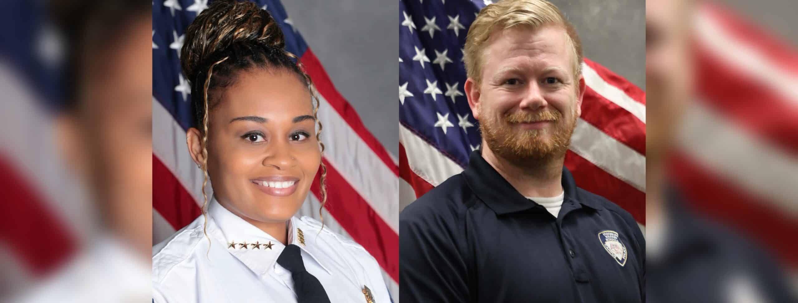L-R VWSD Police Chief LaToria Kerr and Assistant Chief Rodney Lehman