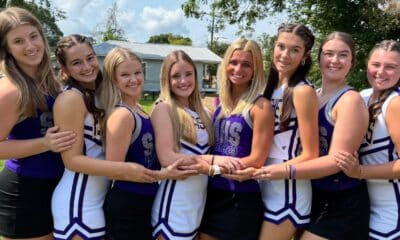 L-R Farrell Roberson, Taryn Lusby, Hayden Bell, Kinley Lott, Olivia Larsen, Ruthie Britton Elizabeth Bednar, and Mallory Hobson,