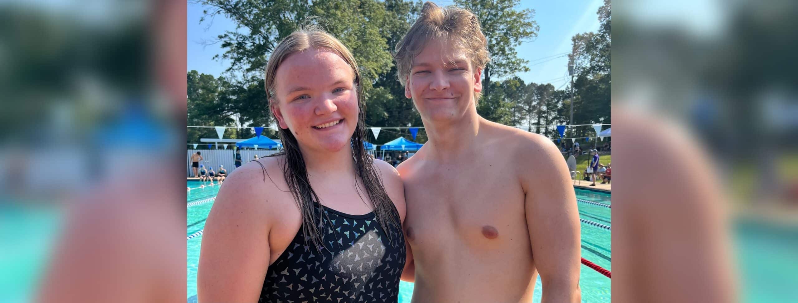 L-R Olivia Busby and Matthew Busby