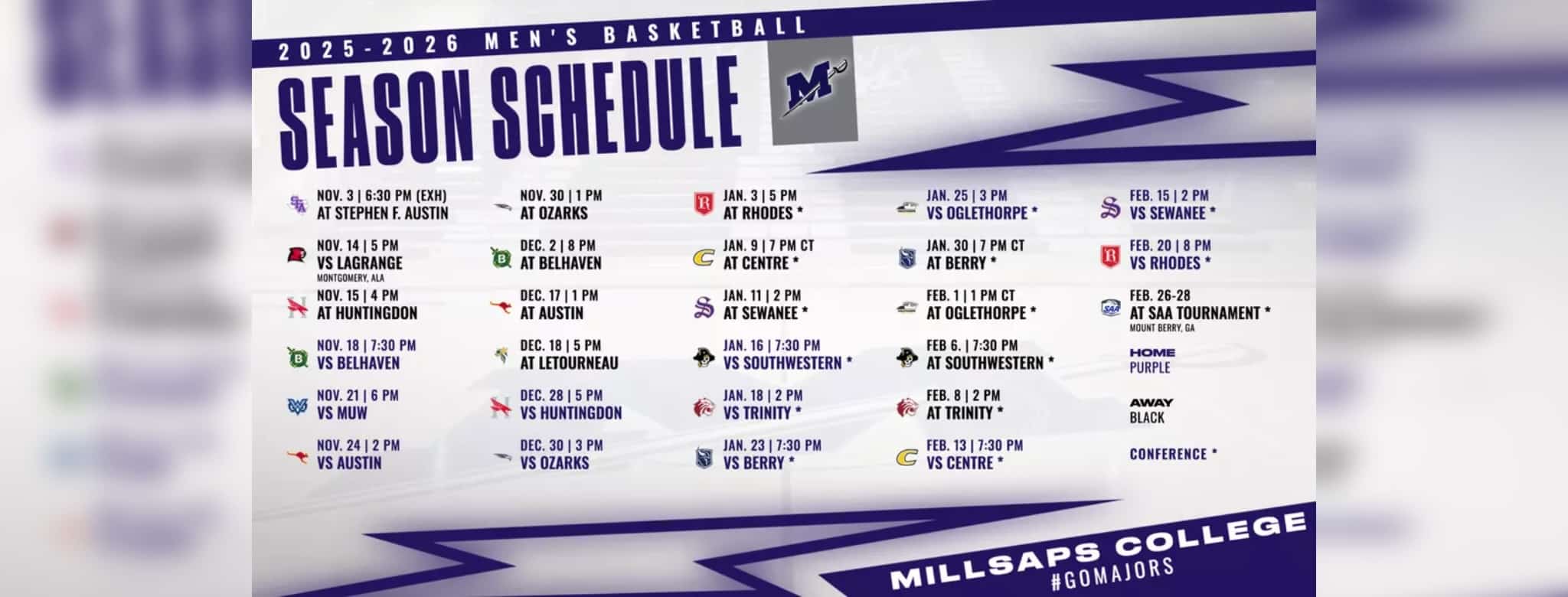 Millsaps schedule