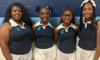 Destinee Hyder, Kaitlyn Nicole Banks, and D’Erriyah Savage, along with junior Aaliyah West