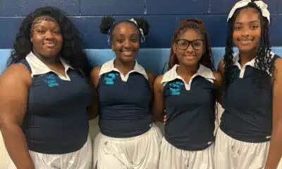 Destinee Hyder, Kaitlyn Nicole Banks, and D’Erriyah Savage, along with junior Aaliyah West