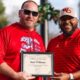 L-R Coach Matt Williams and Athletic Director James Lewis: Photo by Evan Farrell