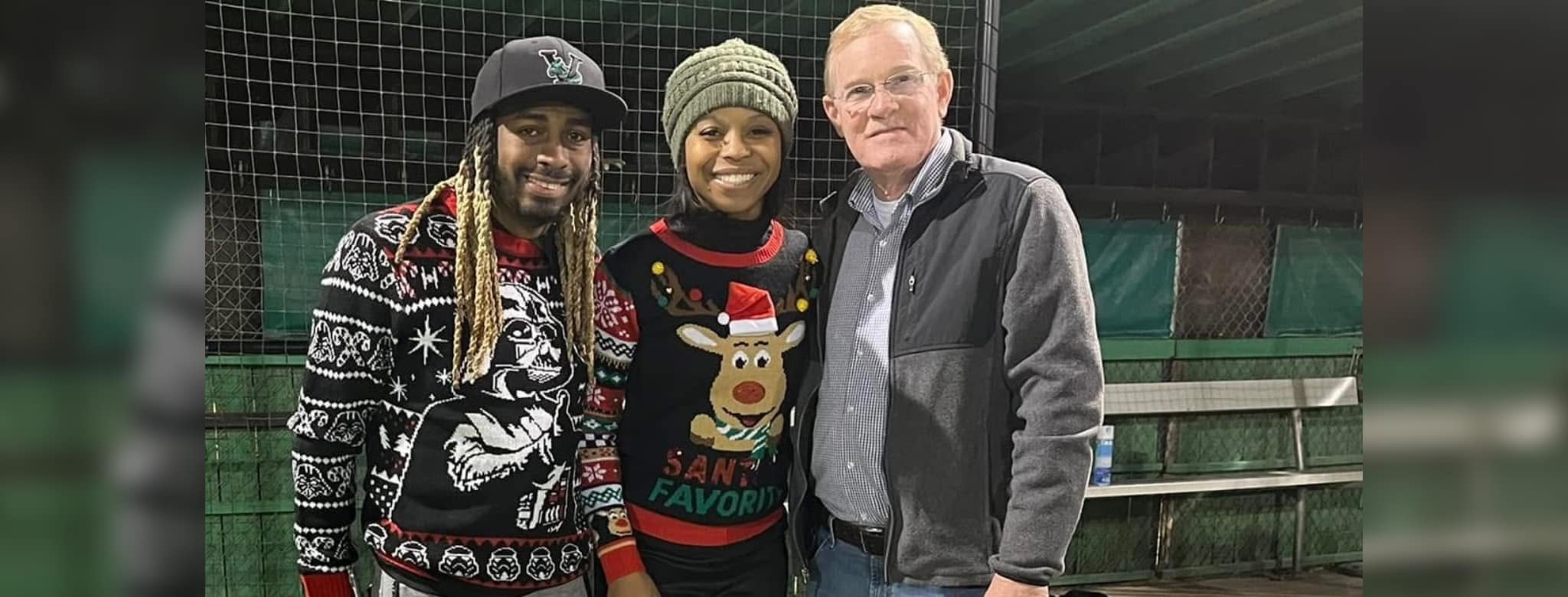 L-R Coach Brandon Kincaid, Coach Briana Knox and Sheriff Martin Pace