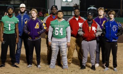 Front L-R Jadarius Henderson, Robert Lee, Jaydon Lee, Fred Mixon, Chad Fuson. Back L-R Jackson Blackmon, Carmelo Clark, Kemariyun Coffie, and Sadler Lambiotte: Photography by Richard Miller