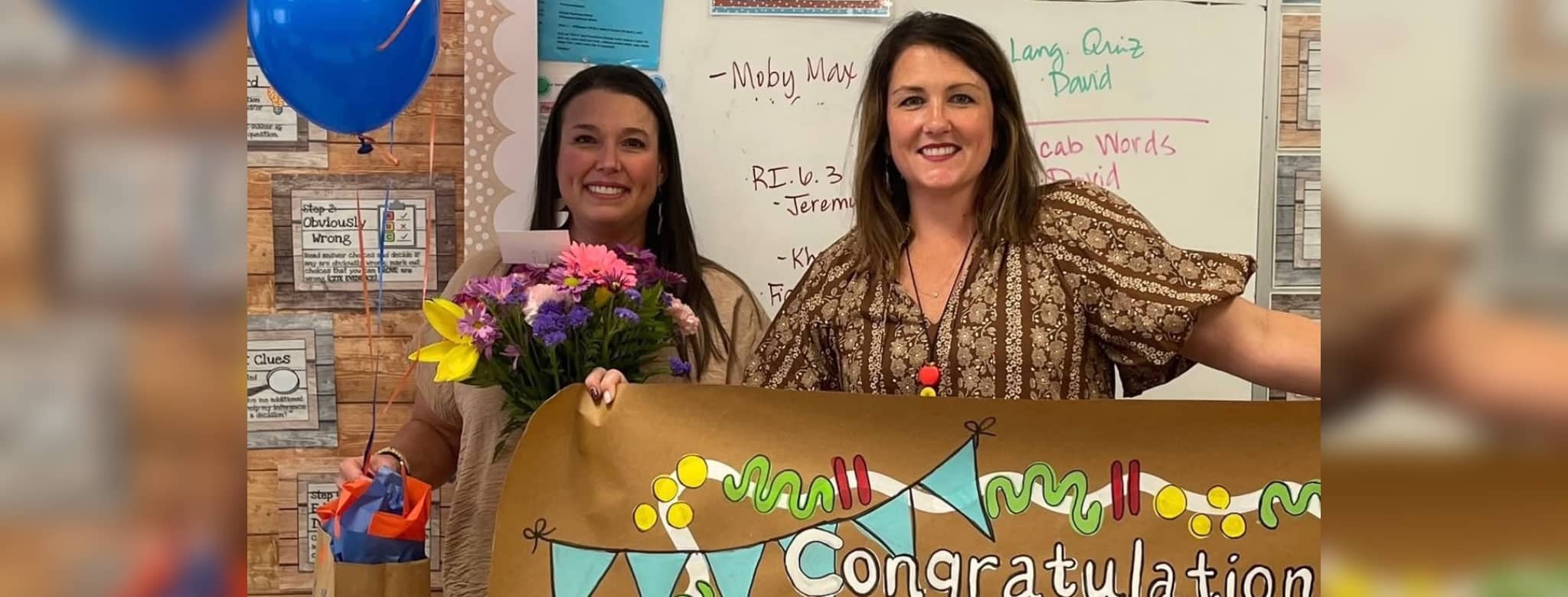 L-R Kala Williamson and Principal Rebecca Jones