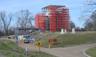 Illinois Memorial at Vicksburg NMP under restoration
