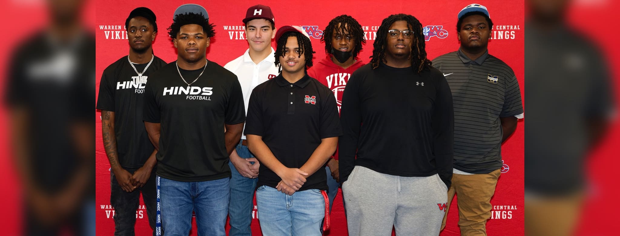 Front L-R Chaka Walker, Ashton Saleh, Kermariyun Coffie. Back L-R Caleb Lane, Daniel Pitzer, Jamari Gaines, and Carmelo Clark: Photography by Richard Miller