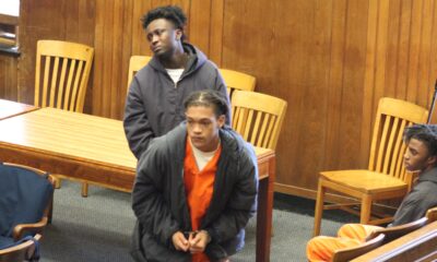 Demarious Jenkins in front, Jeremy Pickett in back, and Jayson Thomas sitting