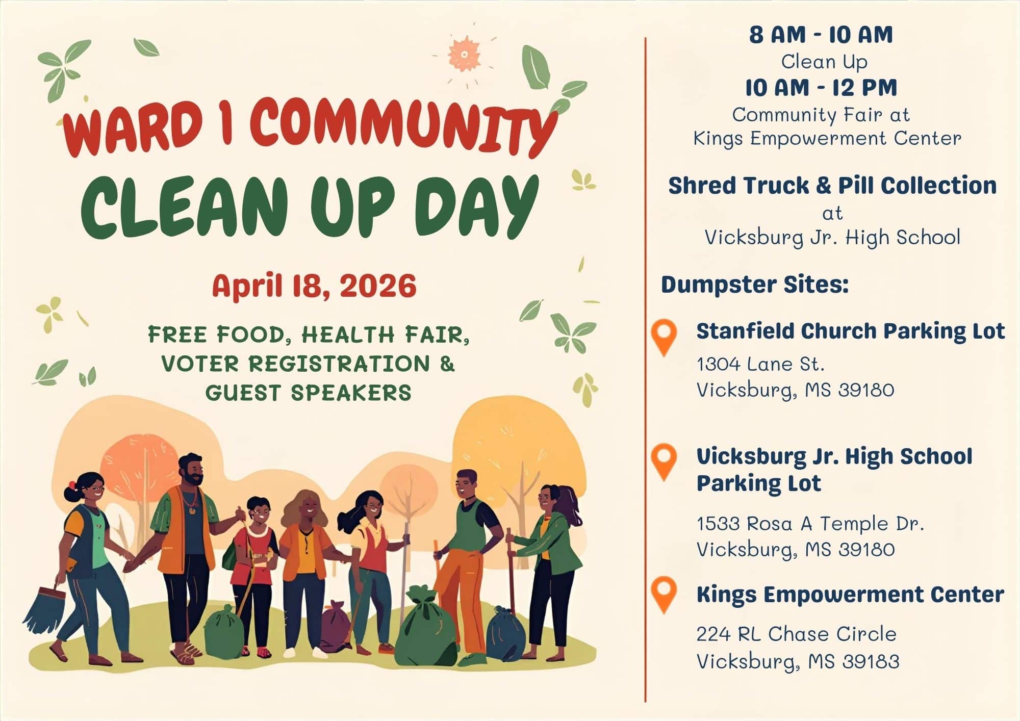 Ward 1 Clean up day flyer