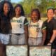 L-R Head Coach Briana Knox, Shandrea Lockridge, Taylor Howard, and Assistant Coach Samantha Bailey
