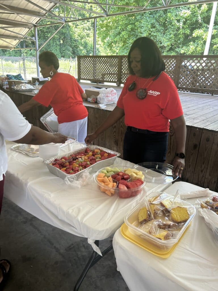 lunch at AARP drive