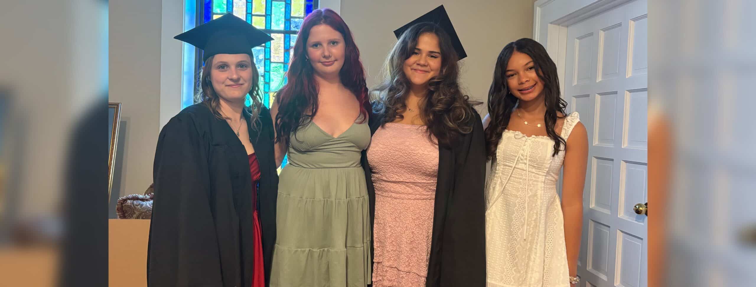 L-R Kensie Hill, Gracelynn Hill, Cambria LaSalle, and Allie Blount