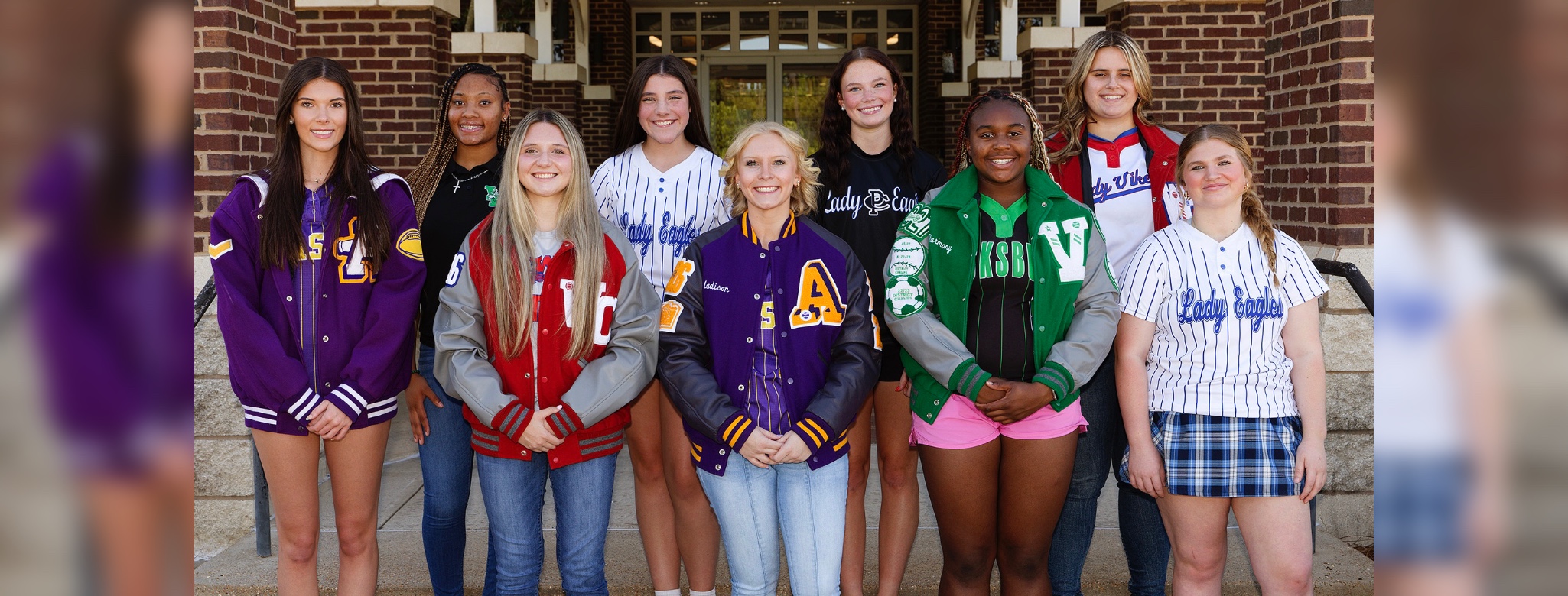 L-R Ruthie Britton, Anzley Keen, Madison Spencer, Harmony Harris, Brooklynn Nicholson. Back L-R Madisyn Kimble, Lauren Rae Davis, Mia Abdo, and Maddy Pant: Photo by Richard Miller