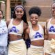 L-R Assistant Coach Kala Blanton, Kadajai Allen, Amyiah Montgomery, and Kei’Mya Walton: Photo by Ced Tillman