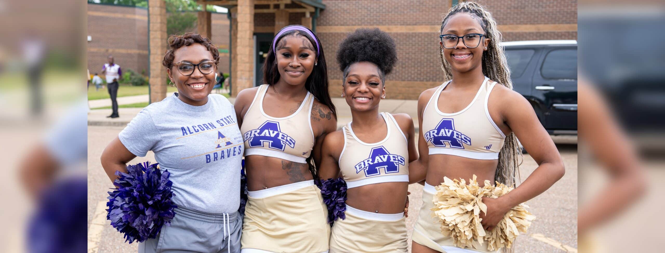 L-R Assistant Coach Kala Blanton, Kadajai Allen, Amyiah Montgomery, and Kei’Mya Walton: Photo by Ced Tillman