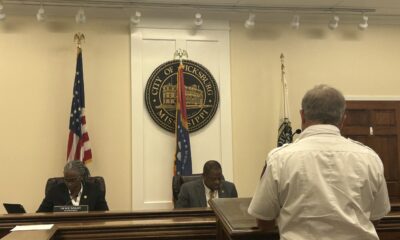 VFD Chief Trey Martin addresses the Board of Mayor and Aldermen