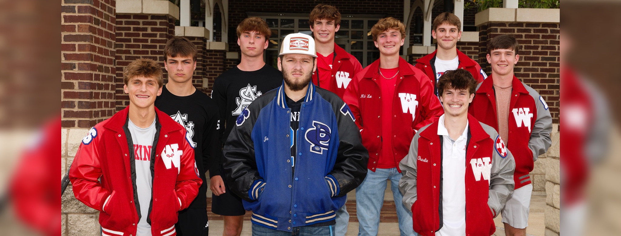 L-R(front) Luke Bond, Jackson Blackmon, Charlie Esparza. L-R(2nd row) Carter Smithhart, Sam Ashley, Nick Lee, and Reed McClurg. L-R(back row) Jacob Porter and Jonah Artman