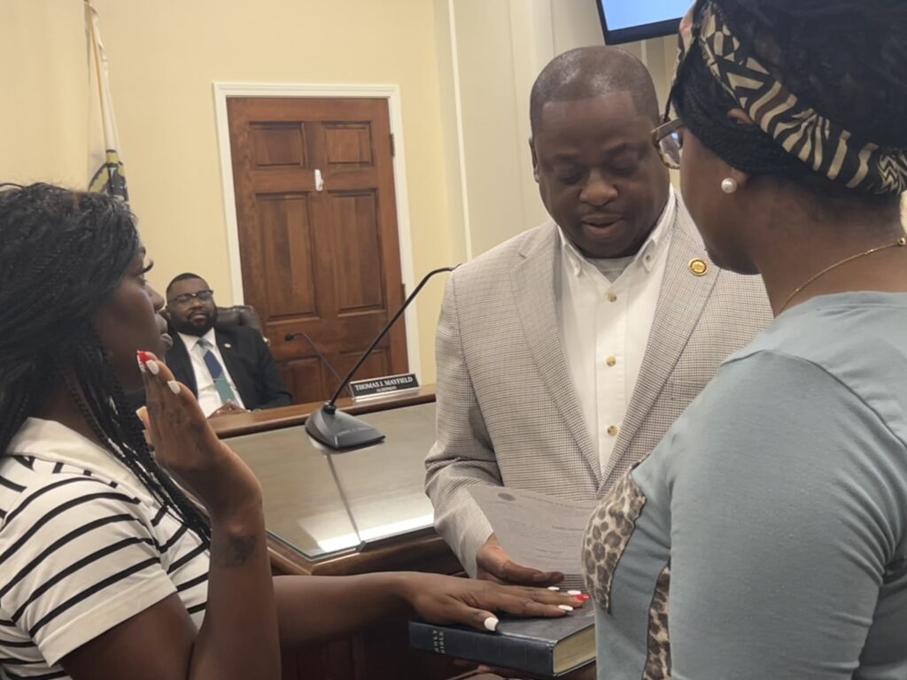 swearing in