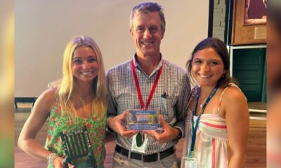 L-R Olivia Larsen, Phillip Doiron, and Audrey Grace Newman