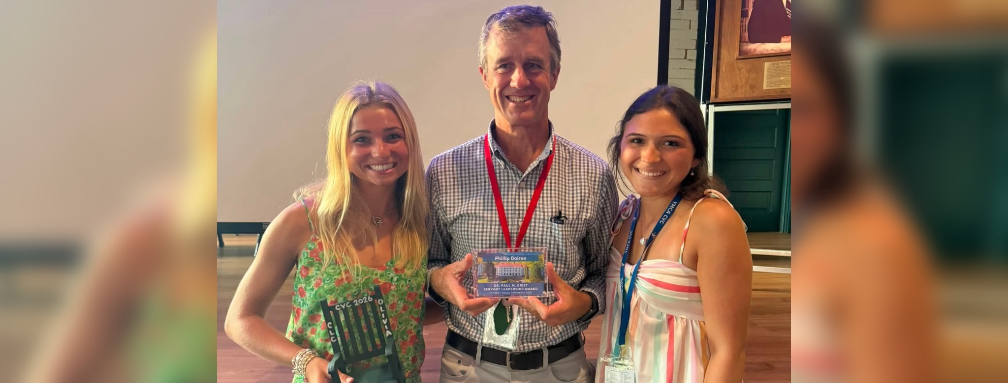 L-R Olivia Larsen, Phillip Doiron, and Audrey Grace Newman