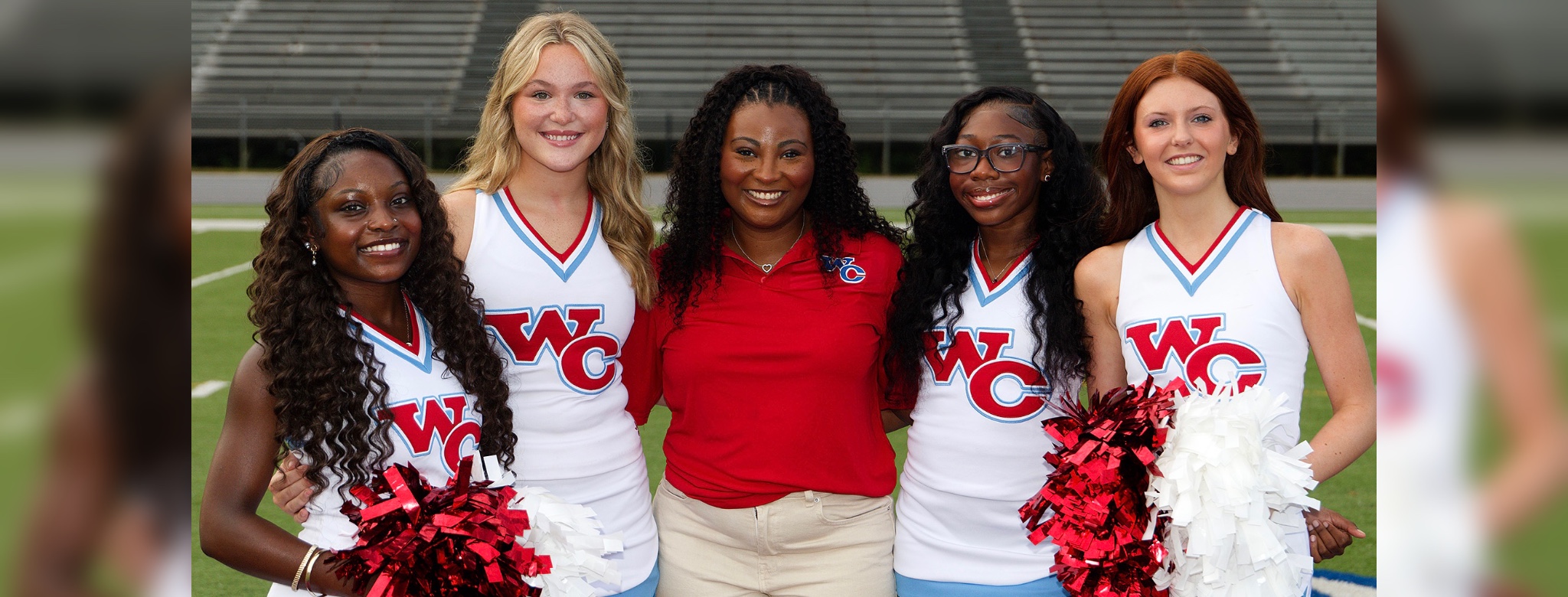 L-R Ziya Patten, Megan Emerson, Head Coach Mercedes Buchanan, Sydney Cooley, and Paislee Goodson: Photography by Richard Miller