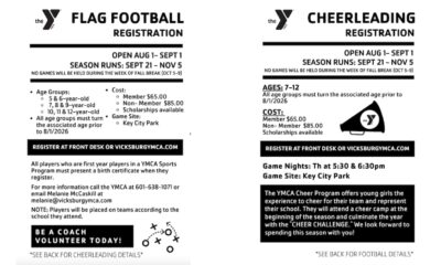YMCA football and cheer