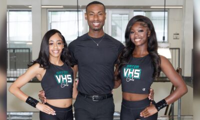 L-R Diamond Jackson, Coach Eddie Howard III, and Kimora Hardiman: Photo by Richard Miller